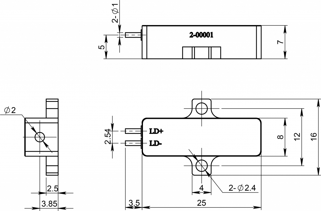 1535nm laser 25mm size